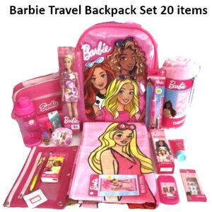 Barbie Gift Set Travel Backpack Bag Set 20 items NEW